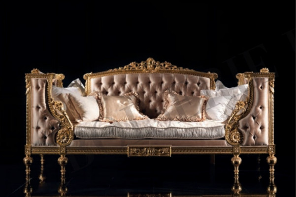 Sofa Three Seater Couch Upholstery Furniture Chesterfield Baroque Rococo Antique Style new