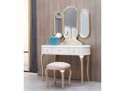 Dressing table with Mirror Luxury Console Chest of drawers Stool Complete Set