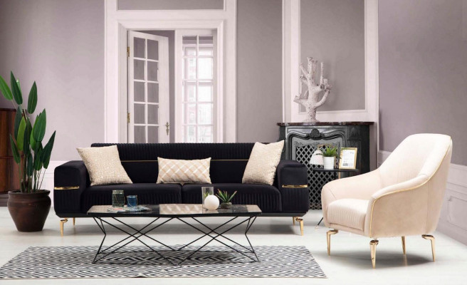 Sofa set Sofa Suite Sofas 3+1 Seat Armchair Furniture Upholstery Designer Couches