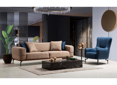 Sofa set Sofa Luxury Garniur Sofas Armchair 3+1 Seater Modern Set Design Group