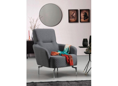 Armchair Single Seater Luxury 1 Seater Upholstery Seat Designer Textile Seat Fabric Modern