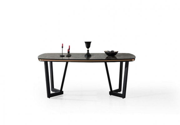 Dining table Dining room Wood Dining Table Style Modern Black Design