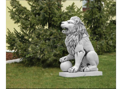 XXL Lion Figure Garden Patio Decoration Antique Style Decorative Stone Sculpture