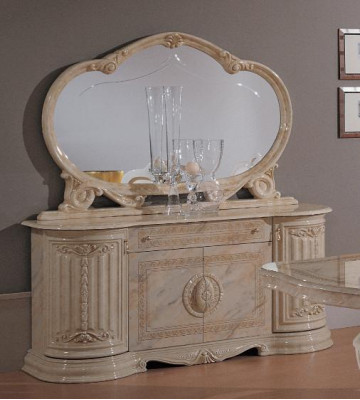 Chests of drawers Sideboards Living room Sideboard Mirror Italian Furniture 2 pcs. Set new