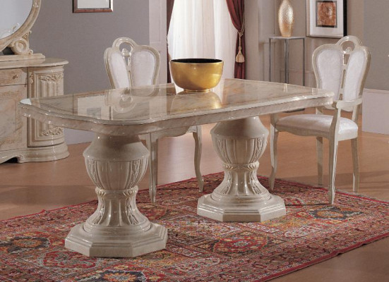 Luxurious oval dining table: exclusive design furniture from Italian wood