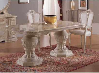 Luxurious oval dining table: exclusive design furniture from Italian wood