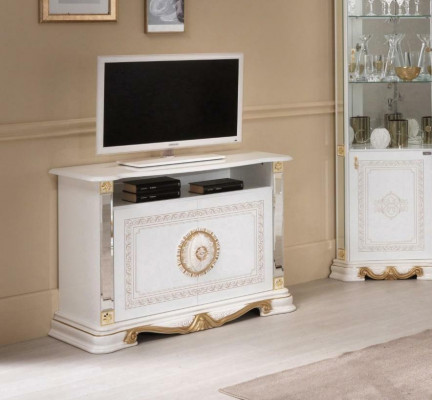 White TV-cabinet Wardrobe Shelf Cabinets Italian Style Furniture Chests of drawers Sideboard