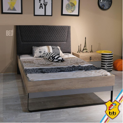 Bed Youth Room Childrens room Design Furniture Beds Bedroom Brown