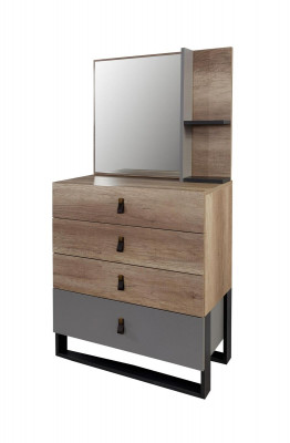 Chest of drawers with Mirror Wood Modern Luxury Design Youth Room Chests of drawers