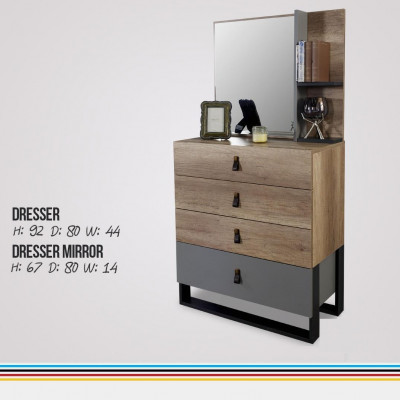 Chest of drawers with Mirror Wood Modern Luxury Design Youth Room Chests of drawers