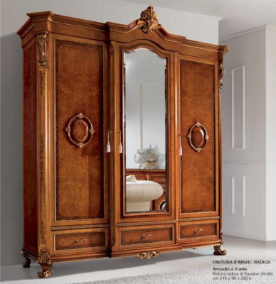 Wardrobe Brown Cabinets Clothes Bedroom Wood Furniture Wardrobe