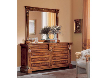 Group Sideboard Mirror Chest of drawers Cabinets Wood Furniture Brown Bedroom