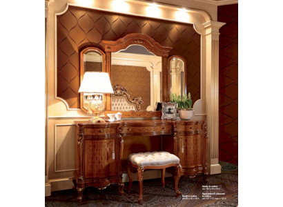 Luxury Dressing table Mirror Dressing Table Brown Bedroom Set