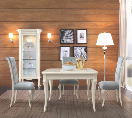 Dining table Extendable Wood Dining room table Dining room Furniture White