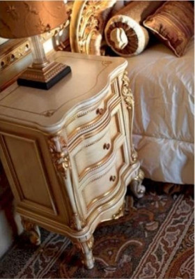 Bedside tables Bedside table Consoles Side Table Bedroom Wood Beige Luxury new