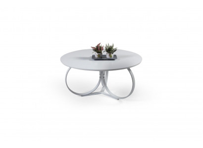 White Coffee table Round Living room Table Designer Furnishings Modern Furniture