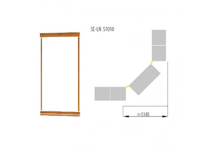 Classic crown closure set for Bookcase Wardrobe System SE-LN-S1010