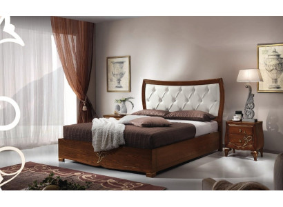 Bed Beds Bed Frame Wood Double Bedroom Brown Modern Double bed Furniture