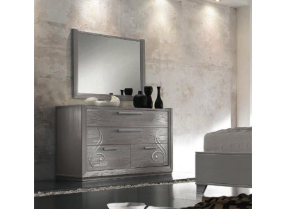 Chest of drawers Mirror Wardrobe Luxury Chests of drawers Wardrobe Shelf Console Furniture Set 2pcs.