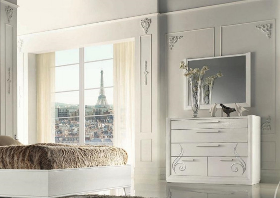 Chest of drawers Mirror Chests of drawers Wood Modern Cabinets Console Cabinets Italy Set 2pcs.