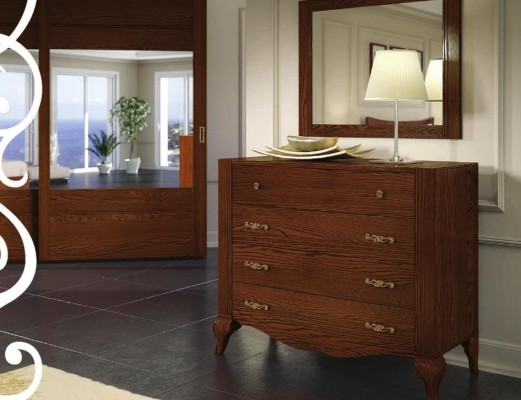 Suite Set 2pcs Chest of drawers Mirror Group Wood Chests of drawers Sideboard Furniture Wardrobe