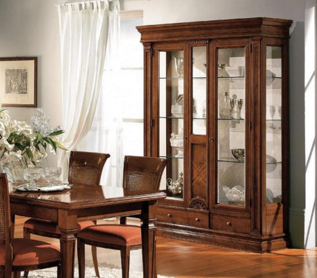 Wood Display Cabinets Glass Wardrobe Real wood Sideboard Display case Living room Furniture Solid