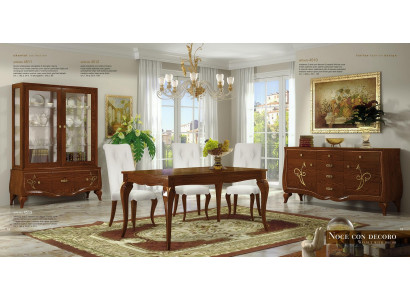 Dining room Dining table Chair Chest of drawers Display case Group Ess Wood Suite new Set 7pcs.