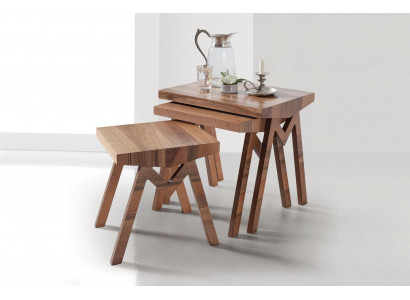 Flower stand Side tables Wooden tables Table set Side table Coffee table 3 pieces.