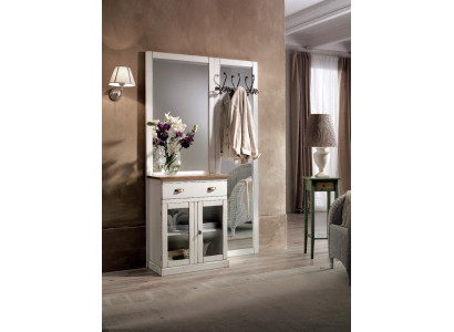 Clothes stand with shelves Clothes stand with mirrors Shelf with drawers White