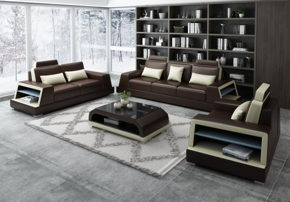 Leather sofa Couch Sofa set Upholstery 3+1+1 Seater Couches Sofa Design Leather new