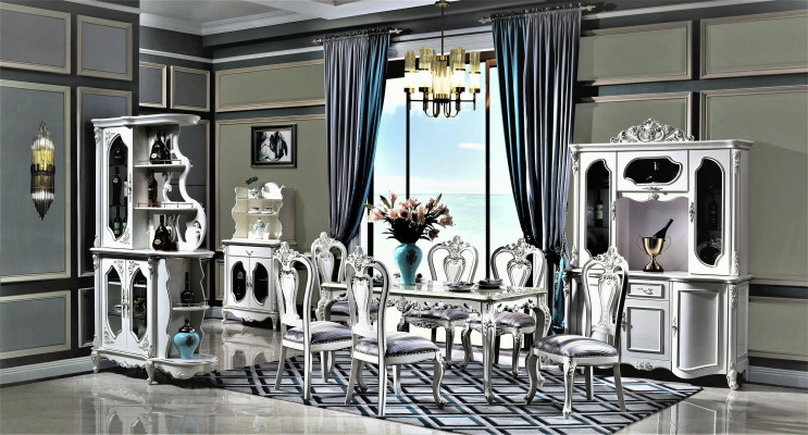 Elegant dining room set 10-piece ensemble in a timeless classic style