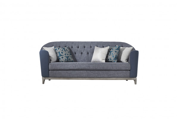 Chic 3+2+1 Chesterfield sofa suite in contemporary style consisting of 7 pieces