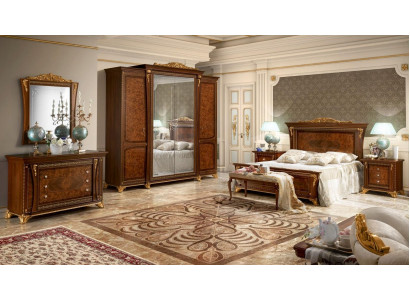 Baroque Rococo Luxury Set Beds Sets Bedside table Wardrobe 7 pcs. Bedroom