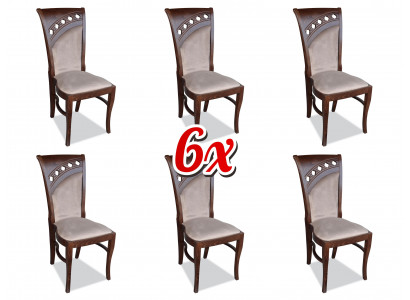 Suite Kitchen Living room Dining room Set Designer Chair Set 6x Chairs Upholstery