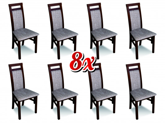 Dining room Chairs Textile Group Suite Wood Set 8x Chair Set Armchair Suite