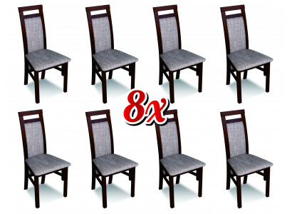 Dining room Chairs Textile Group Suite Wood Set 8x Chair Set Armchair Suite