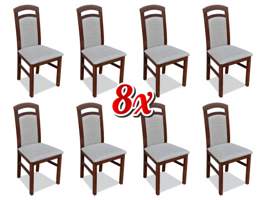 Chair 8x Dining room Upholstered Chair Television Textile Kitchen Chairs Set new Club Lounge