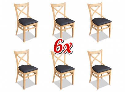 Suite Complete Group Chair Group 6x Piece Dining room Chair Set Leaning Chairs