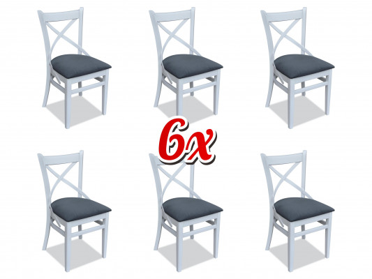 Suite Complete Group Chair Group 6x Piece Dining room Chair Set Leaning Chairs