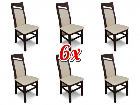 Dining room chair Fabric Upholstery Chair Gastro Dining room Set 6x Solid wood Armchair