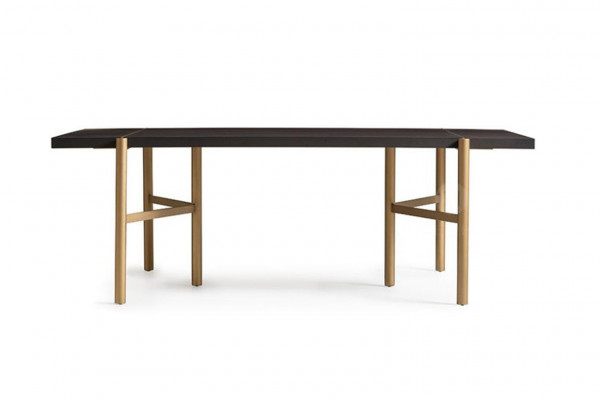 Dining table Dining room table Table Dining room Wood Brown Modern Gold Design