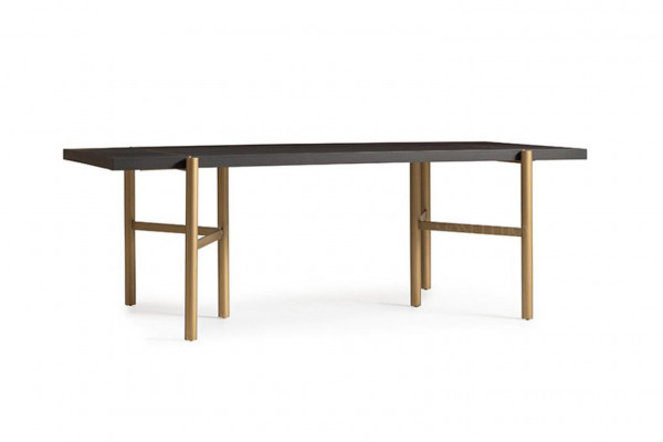 Dining table Dining room table Table Dining room Wood Brown Modern Gold Design