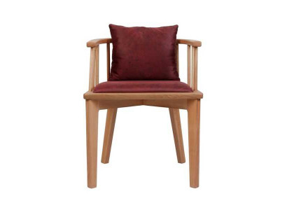 Brown Dining room Chair Design Wooden Chair Single Seat Upholstery 1-Seater