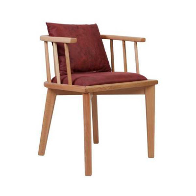 Brown Dining room Chair Design Wooden Chair Single Seat Upholstery 1-Seater