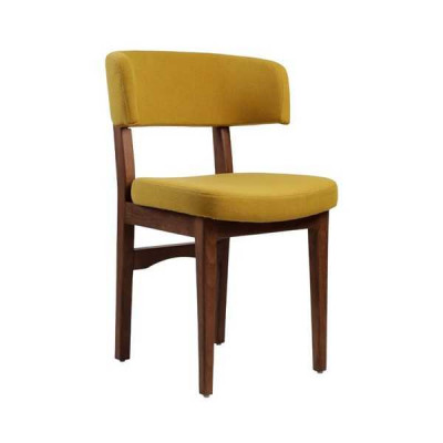 Yellow-Brown Dining room Chair Designer Armchair Living room 1-Seater new