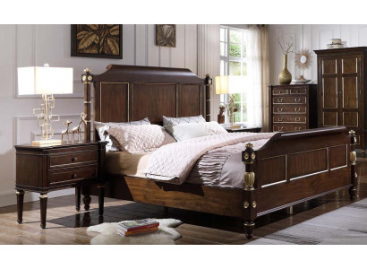 Bedroom Set Bed 2x Bedside tables Luxury new 3-piece Design Modern Wood