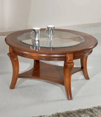 Coffee table wooden table design tables Italian furniture glass table round table brown