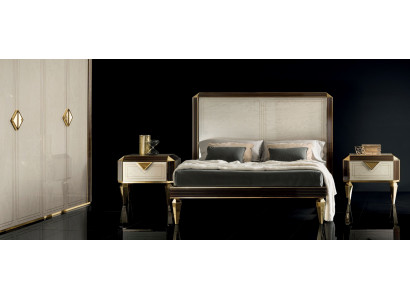 Bed 2x Bedside table 3 pieces. Bedroom Beds luxury 180x200 room arredoclassic