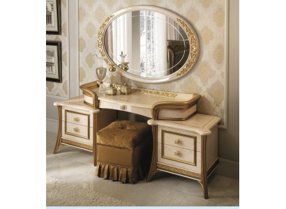 Dressing table with Mirror Luxury Console Chest of drawers Bedroom Table Baroque Rococo