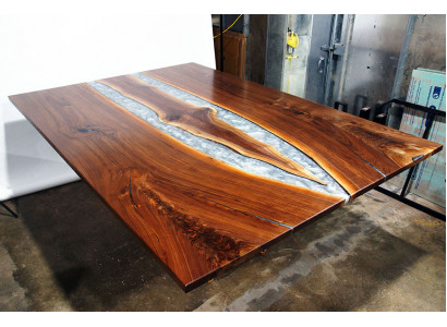 Epoxy resin dining table real wood solid furniture waterfall epoxy table cast resin